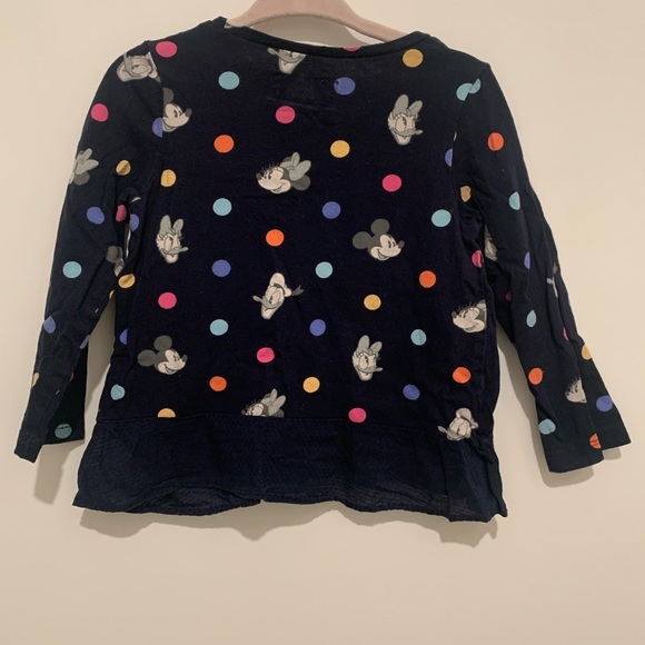 Gap Disney navy long sleeve shirt with character images. Size 3. - Picture 2 of 4